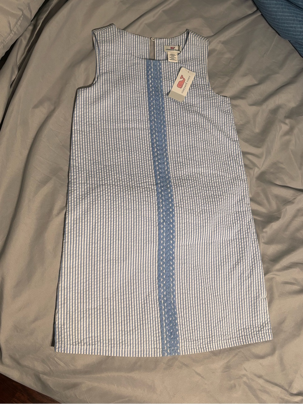 Vineyard Vines Light Blue and White Striped Top